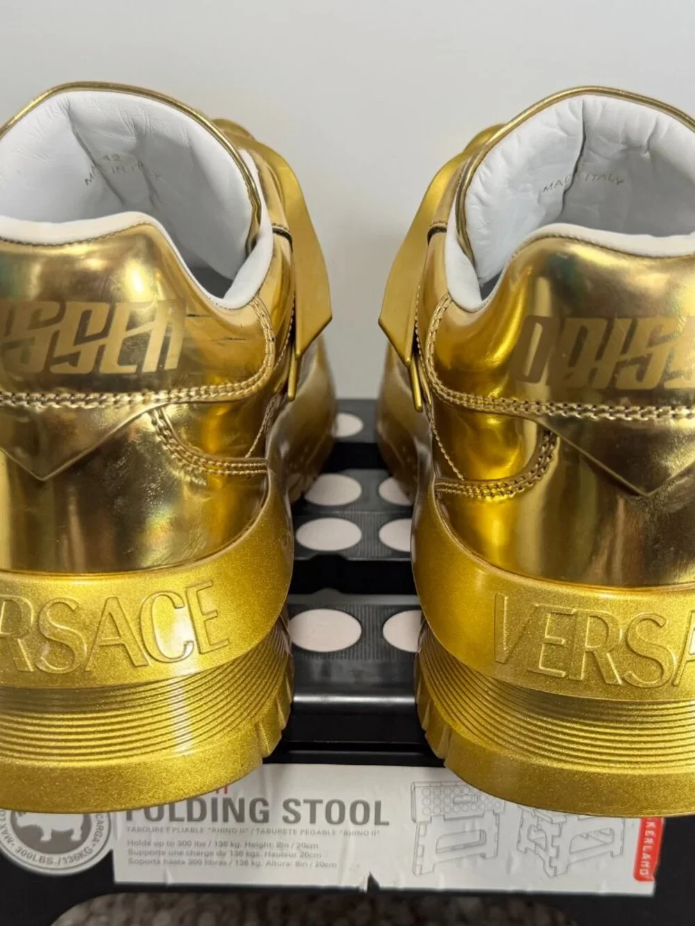 Versace Odissea Gold Medusa Sneakers